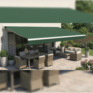 სტანდარტული ტენტი 4მ X 3მ მწვანე ძრავით #202500399